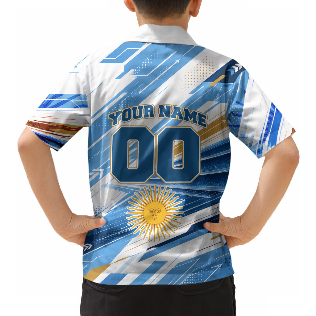 Personalized Argentina Football Champions Hawaiian Shirt Sun Of May Lion Mascot - Style of King