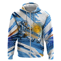 Personalized Argentina Football Champions Hoodie Sun Of May Lion Mascot - Style of King