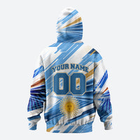 Personalized Argentina Football Champions Hoodie Sun Of May Lion Mascot - Style of King