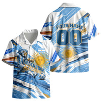Personalized Argentina Football Champions Kid Hawaiian Shirt Sun Of May Lion Mascot - Style of King