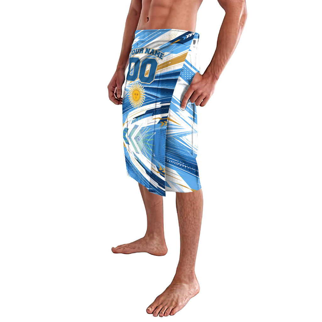 Personalized Argentina Football Champions Lavalava Sun Of May Lion Mascot - Style of King