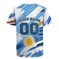 Personalized Argentina Football Champions Rugby Jersey Sun Of May Lion Mascot - Style of King