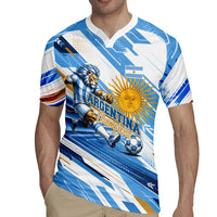 Personalized Argentina Football Champions Rugby Jersey Sun Of May Lion Mascot - Style of King