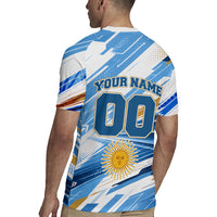 Personalized Argentina Football Champions Rugby Jersey Sun Of May Lion Mascot - Style of King