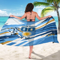 Personalized Argentina Football Champions Sarong Sun Of May Lion Mascot - Style of King