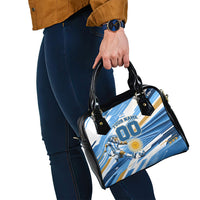 Personalized Argentina Football Champions Shoulder Handbag Sun Of May Lion Mascot - Style of King