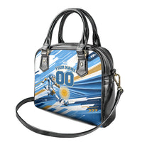 Personalized Argentina Football Champions Shoulder Handbag Sun Of May Lion Mascot - Style of King