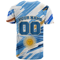 Personalized Argentina Football Champions T Shirt Sun Of May Lion Mascot - Style of King