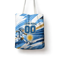 Personalized Argentina Football Champions Tote Bag Sun Of May Lion Mascot - Style of King