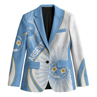 Personalized Argentina Football Fan Pride Blazer Sun Of May Motif With Distressed Textures And Waves
