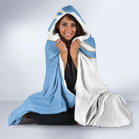 Personalized Argentina Football Fan Pride Hooded Blanket Sun Of May Motif With Distressed Textures And Waves