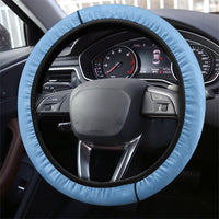 Argentina Football Fan Pride Steering Wheel Cover Sun Of May Motif With Distressed Textures And Waves