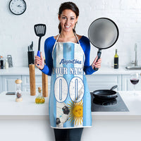 Personalized Argentina Football Fan Apron Sun Of May - Albiceleste Stripes Argentina Flag