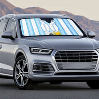 Personalized Argentina Football Fan Auto Sun Shade Sun Of May - Albiceleste Stripes Argentina Flag