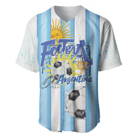 Personalized Argentina Football Fan Baseball Jersey Sun Of May - Albiceleste Stripes Argentina Flag