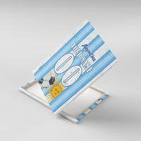 Personalized Argentina Football Fan Canvas Wall Art Sun Of May - Albiceleste Stripes Argentina Flag