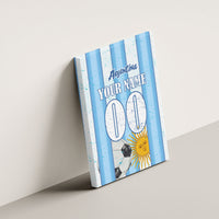 Personalized Argentina Football Fan Canvas Wall Art Sun Of May - Albiceleste Stripes Argentina Flag
