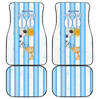 Personalized Argentina Football Fan Car Mats Sun Of May - Albiceleste Stripes Argentina Flag