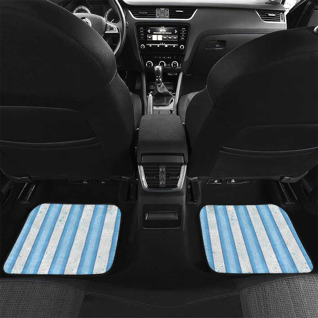 Personalized Argentina Football Fan Car Mats Sun Of May - Albiceleste Stripes Argentina Flag
