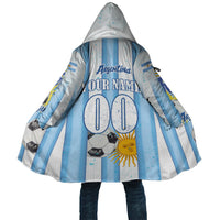 Personalized Argentina Football Fan Cloak Sun Of May - Albiceleste Stripes Argentina Flag