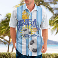 Personalized Argentina Football Fan Hawaiian Shirt Sun Of May - Albiceleste Stripes Argentina Flag