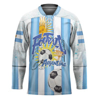 Personalized Argentina Football Fan Hockey Jersey Sun Of May - Albiceleste Stripes Argentina Flag