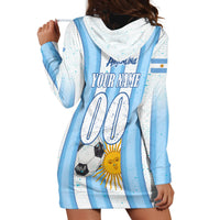 Personalized Argentina Football Fan Hoodie Dress Sun Of May - Albiceleste Stripes Argentina Flag