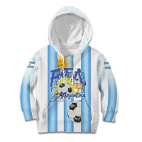 Personalized Argentina Football Fan Kid Hoodie Sun Of May - Albiceleste Stripes Argentina Flag