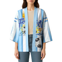 Personalized Argentina Football Fan Kimono Sun Of May - Albiceleste Stripes Argentina Flag