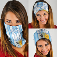 Personalized Argentina Football Fan Neck Gaiter Sun Of May - Albiceleste Stripes Argentina Flag