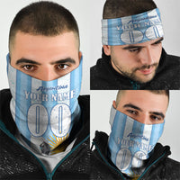Personalized Argentina Football Fan Neck Gaiter Sun Of May - Albiceleste Stripes Argentina Flag