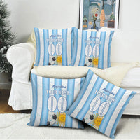Personalized Argentina Football Fan Pillow Cover Sun Of May - Albiceleste Stripes Argentina Flag