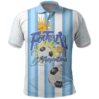 Personalized Argentina Football Fan Polo Shirt Sun Of May - Albiceleste Stripes Argentina Flag