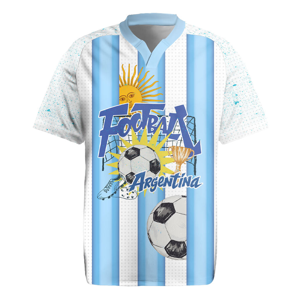 Personalized Argentina Football Fan Rugby Jersey Sun Of May - Albiceleste Stripes Argentina Flag