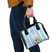 Personalized Argentina Football Fan Shoulder Handbag Sun Of May - Albiceleste Stripes Argentina Flag