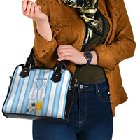 Personalized Argentina Football Fan Shoulder Handbag Sun Of May - Albiceleste Stripes Argentina Flag