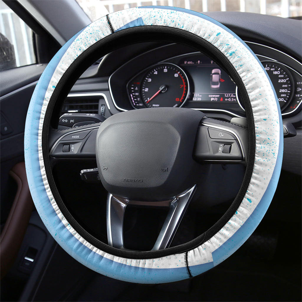 Argentina Football Fan Steering Wheel Cover Sun Of May - Albiceleste Stripes Argentina Flag