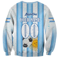 Personalized Argentina Football Fan Sweatshirt Sun Of May - Albiceleste Stripes Argentina Flag