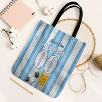 Personalized Argentina Football Fan Tote Bag Sun Of May - Albiceleste Stripes Argentina Flag
