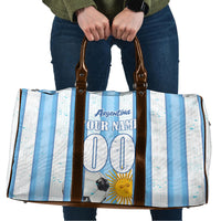 Personalized Argentina Football Fan Travel Bag Sun Of May - Albiceleste Stripes Argentina Flag