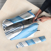 Personalized Argentina Football Fan Umbrella Sun Of May - Albiceleste Stripes Argentina Flag