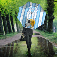 Personalized Argentina Football Fan Umbrella Sun Of May - Albiceleste Stripes Argentina Flag