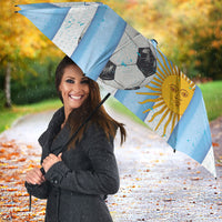 Personalized Argentina Football Fan Umbrella Sun Of May - Albiceleste Stripes Argentina Flag