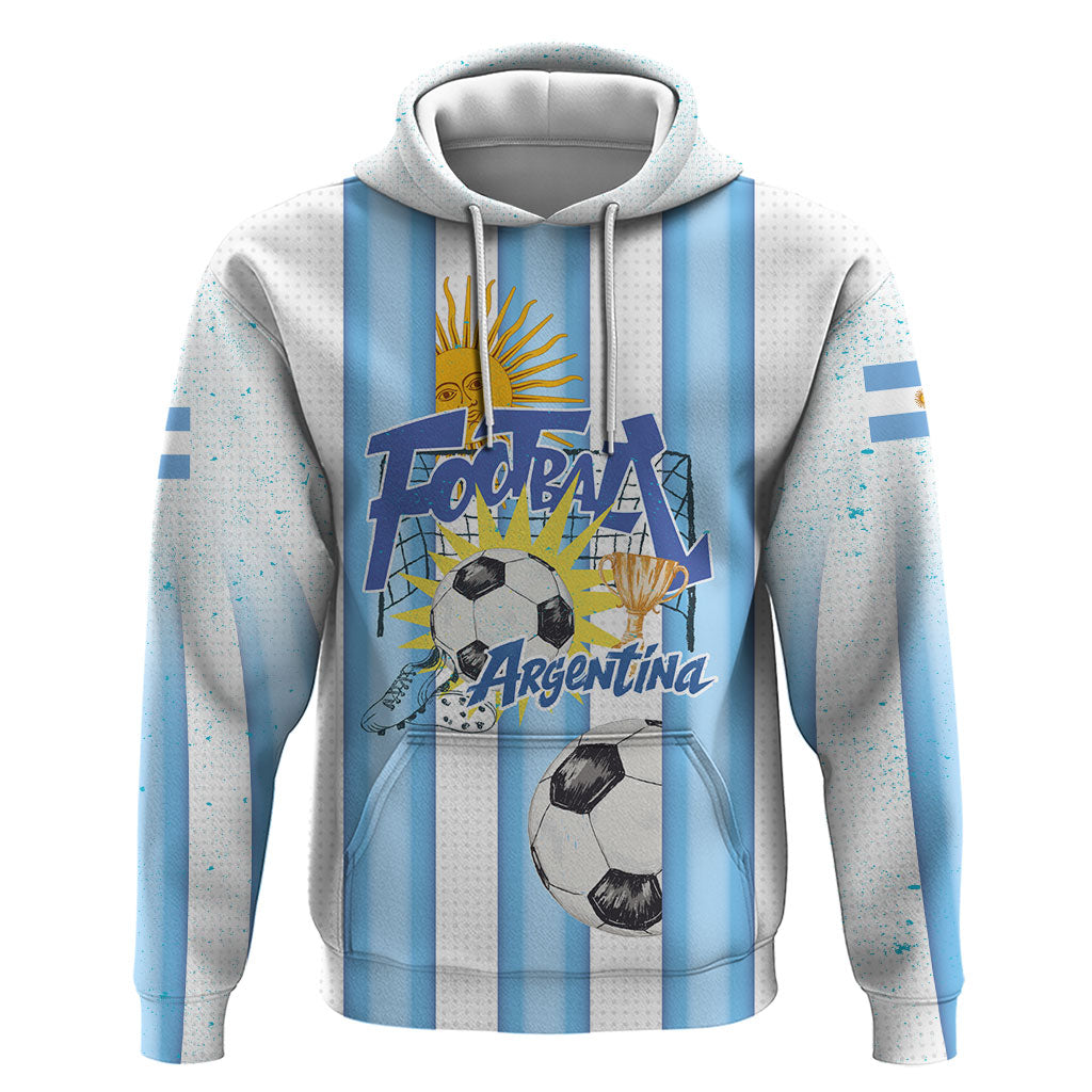 Personalized Argentina Football Fan Zip Hoodie Sun Of May - Albiceleste Stripes Argentina Flag