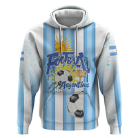 Personalized Argentina Football Fan Zip Hoodie Sun Of May - Albiceleste Stripes Argentina Flag