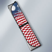 Personalized Croatia Football Eagle Mascot Auto Sun Shade Checkerboard Pattern - Accent Splatters