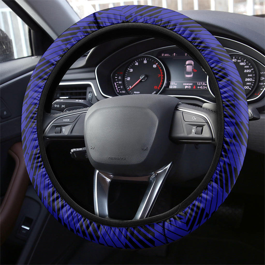 Croatia Football Steering Wheel Cover Checkerboard Graphic - Golden Champion Trophy And Flag