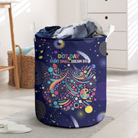 Dot Day Make Your Mark Laundry Basket Colorful Celestial Watercolor Circles And Swirling Polka Dots