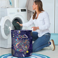 Dot Day Make Your Mark Laundry Basket Colorful Celestial Watercolor Circles And Swirling Polka Dots