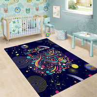 Dot Day Make Your Mark Area Rug Colorful Celestial Watercolor Circles And Swirling Polka Dots